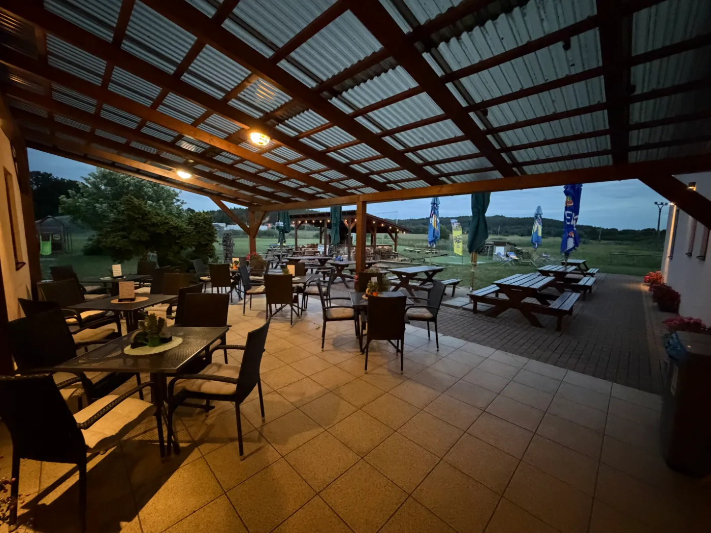Krytá terasa restaurace
